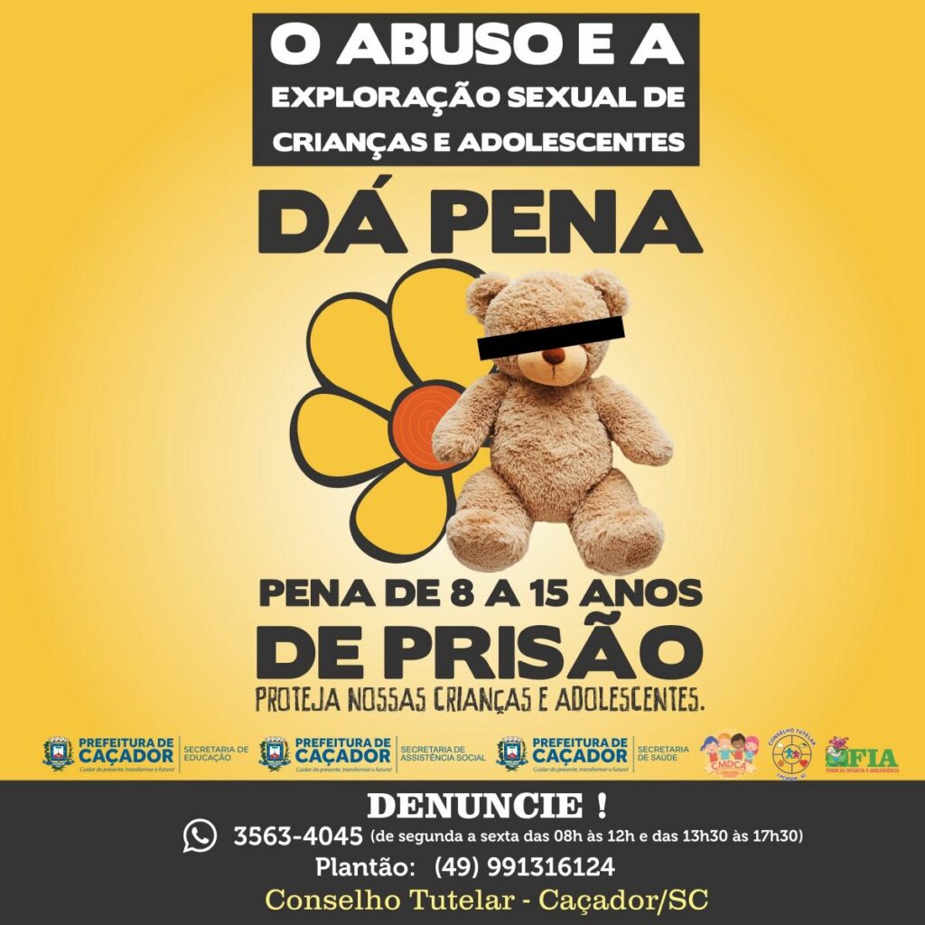 Caçador mobiliza contra o abuso e a exploração sexual de crianças e adolescentes 1 abuso