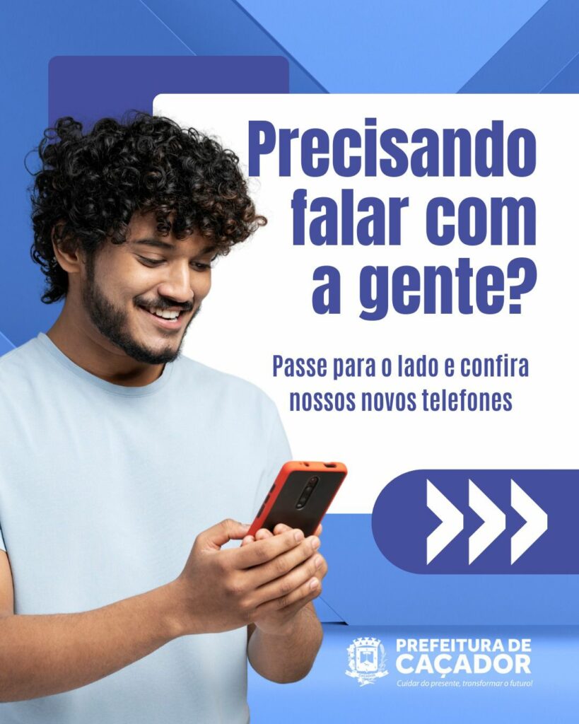 Prefeitura de Caçador atualiza números de telefone 1 contatos