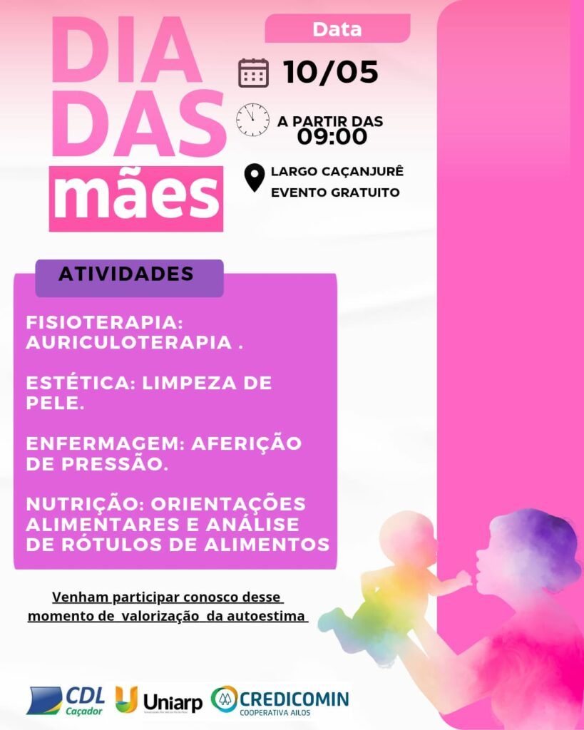 Dia das Mães: CDL Caçador projeta boas vendas e promove ação especial 1 mae2