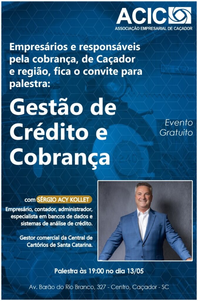 Acic promove palestra gratuita sobre Gestão de Crédito e Cobrança 1 palestra