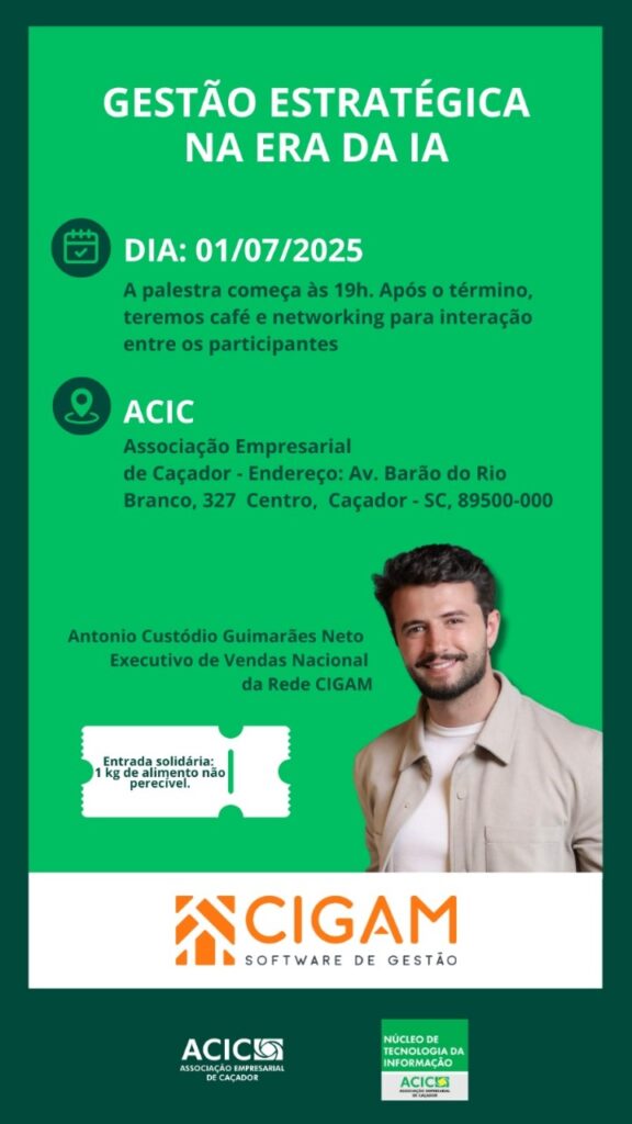 Inteligência artificial na gestãode negócios é tema de palestra 1 palestra2
