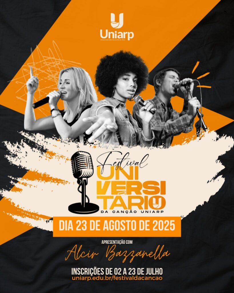 Inscrições abertas para o Festival Universitário da Canção da Uniarp 1 festival