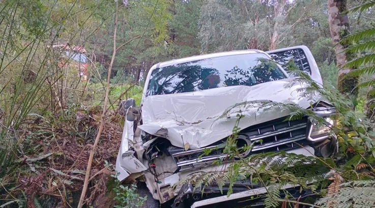 Colisão traseira é registrada na SC-350 em Lebon Régis 1 acidente
