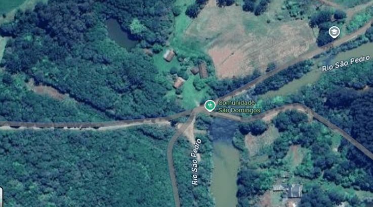 Ponte entre Caçador e Macieira está interditada 2 mapa
