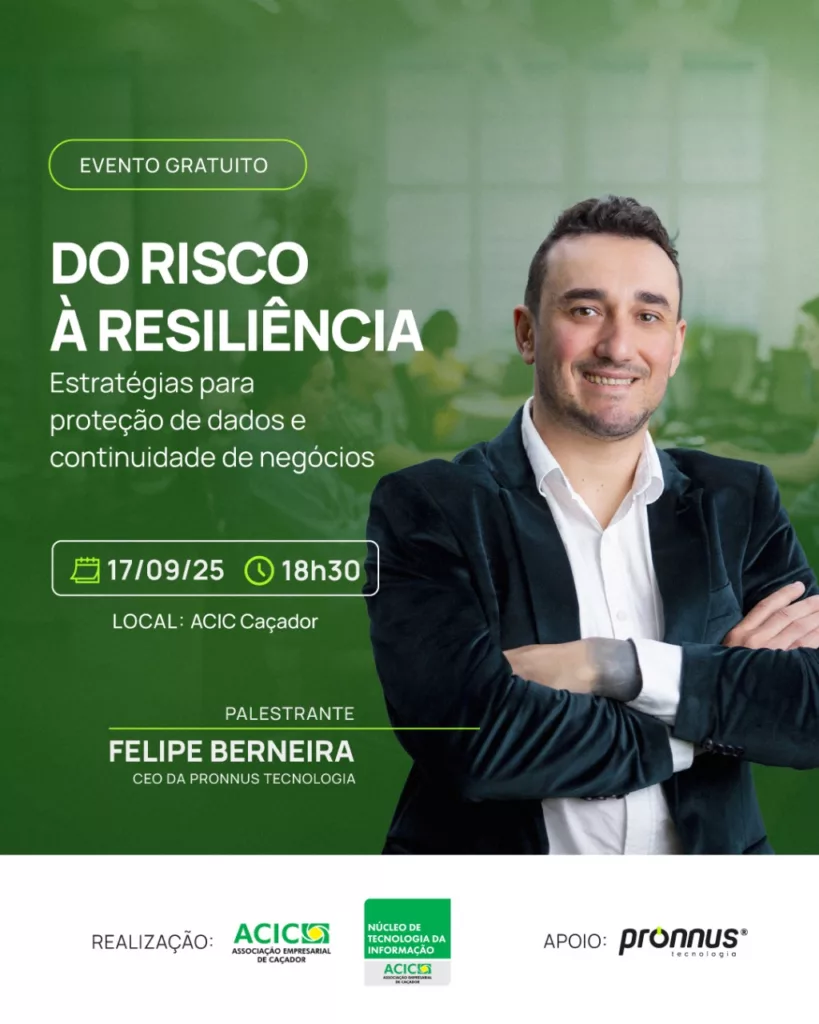 Palestra gratuita na Acic de Caçador abordará estratégias para proteção de dados 2 acic
