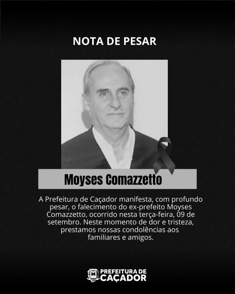 Prefeitura de Caçador decreta luto oficial pelo falecimento de Moyses Comazzetto 2 ex