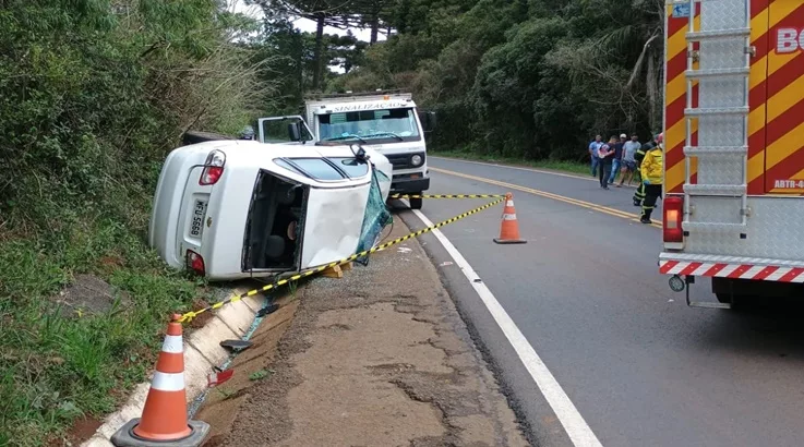 Atropelamento deixa uma vítima fatal e três feridos em Lebon Régis acidente