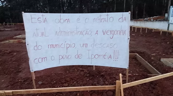 Rio das Antas: população de Ipoméia protesta contra local de construção de Unidade de Saúde 1 protesto
