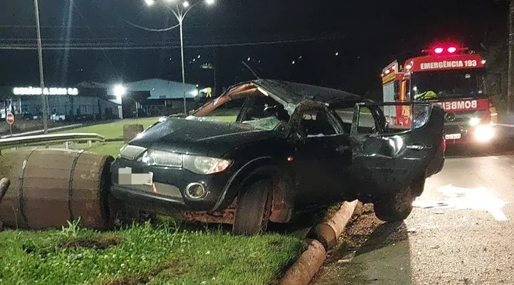 Colisão na SC-135 deixa duas pessoas feridas em Videira 1 acidente