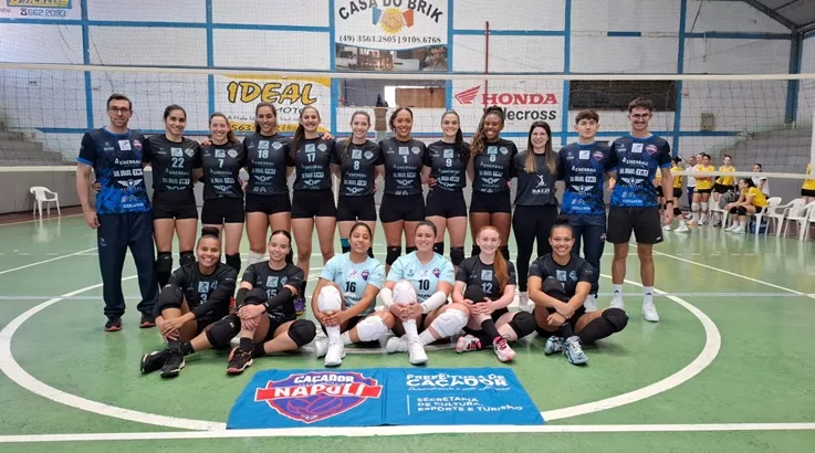 Vôlei Feminino: Napoli/Caçador conquista terceira vitória no Estadual 3 volei2