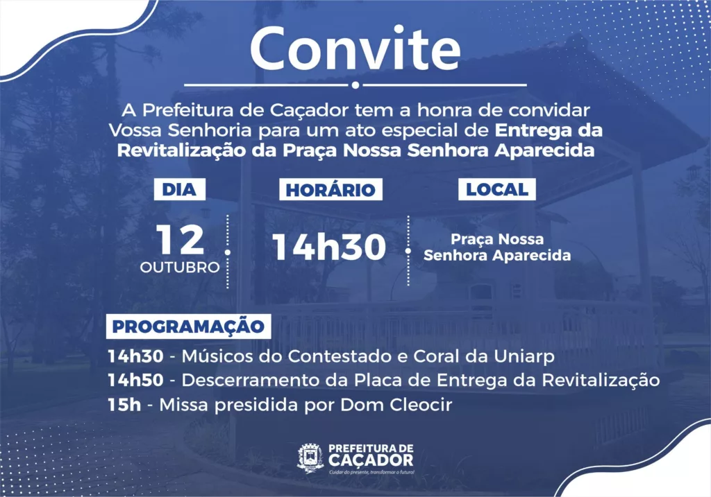 Prefeitura entrega revitalização da Praça Nossa Senhora Aparecida neste domingo 2 praca2