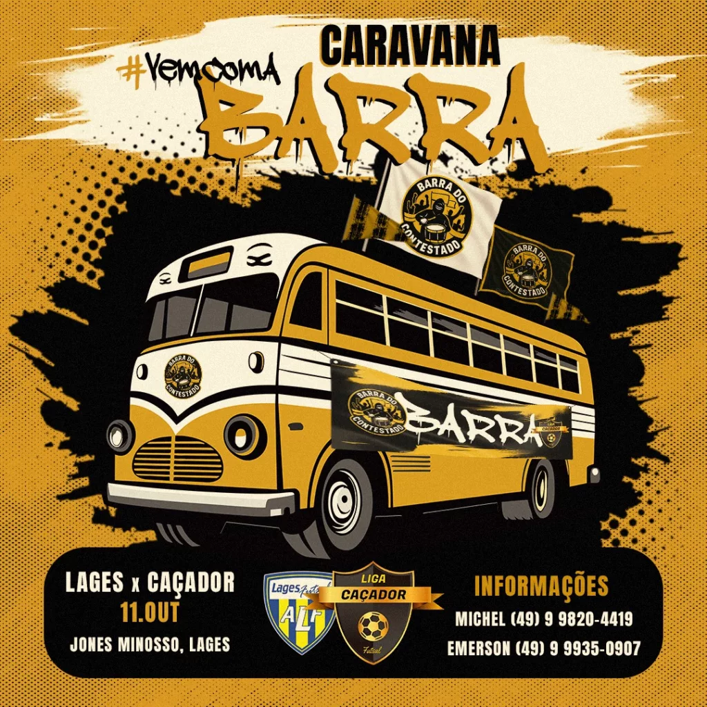 Torcida organiza caravana para apoiar o Caçador Futsal em Lages 2 torcida2