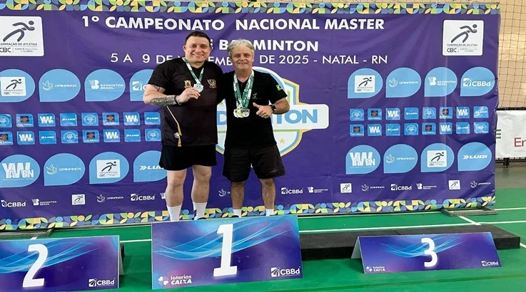Caçadorense é campeão nacional de badminton em Natal 1 premiação