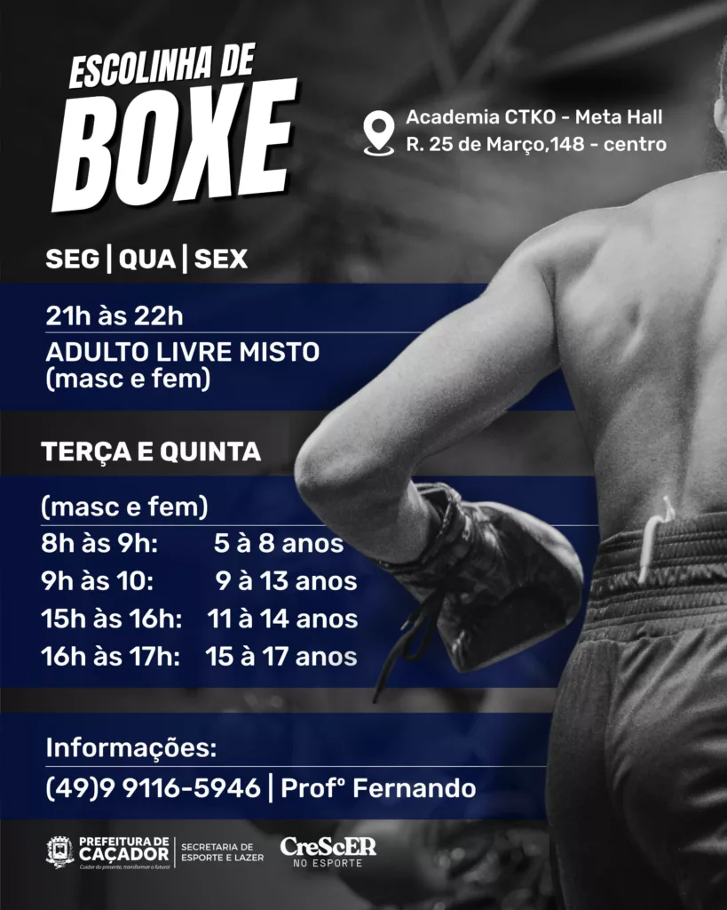 Prefeitura oferece aulas gratuitas de boxe pelo Projeto Crescer no Esporte 2 box1