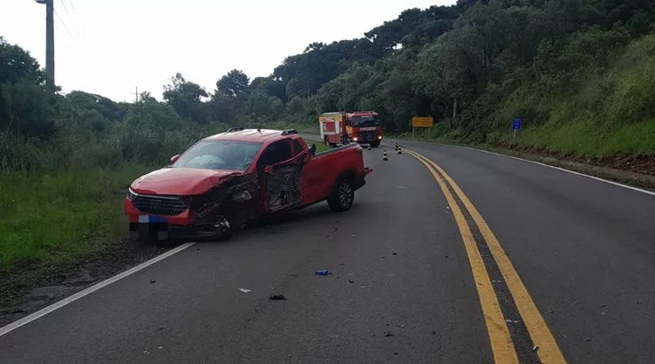 Acidente de trânsito na SC-150 mobiliza Bombeiros em Salto Veloso 2 sv1